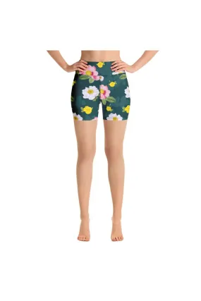 Floral Flurry Yoga Shorts