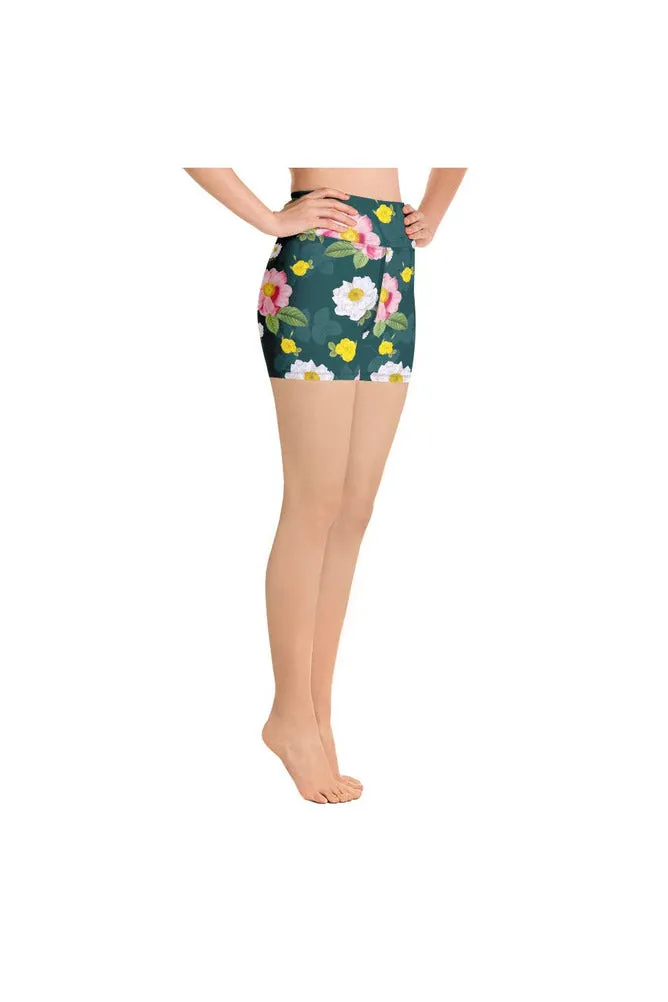 Floral Flurry Yoga Shorts