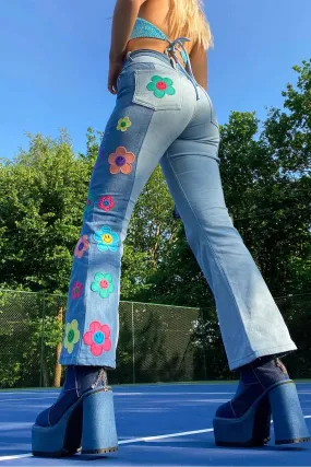 Flower Power Kick Flare Jeans