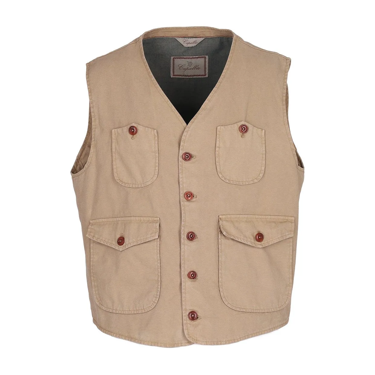 Gilet Capalbio Quattro Tasche Beige