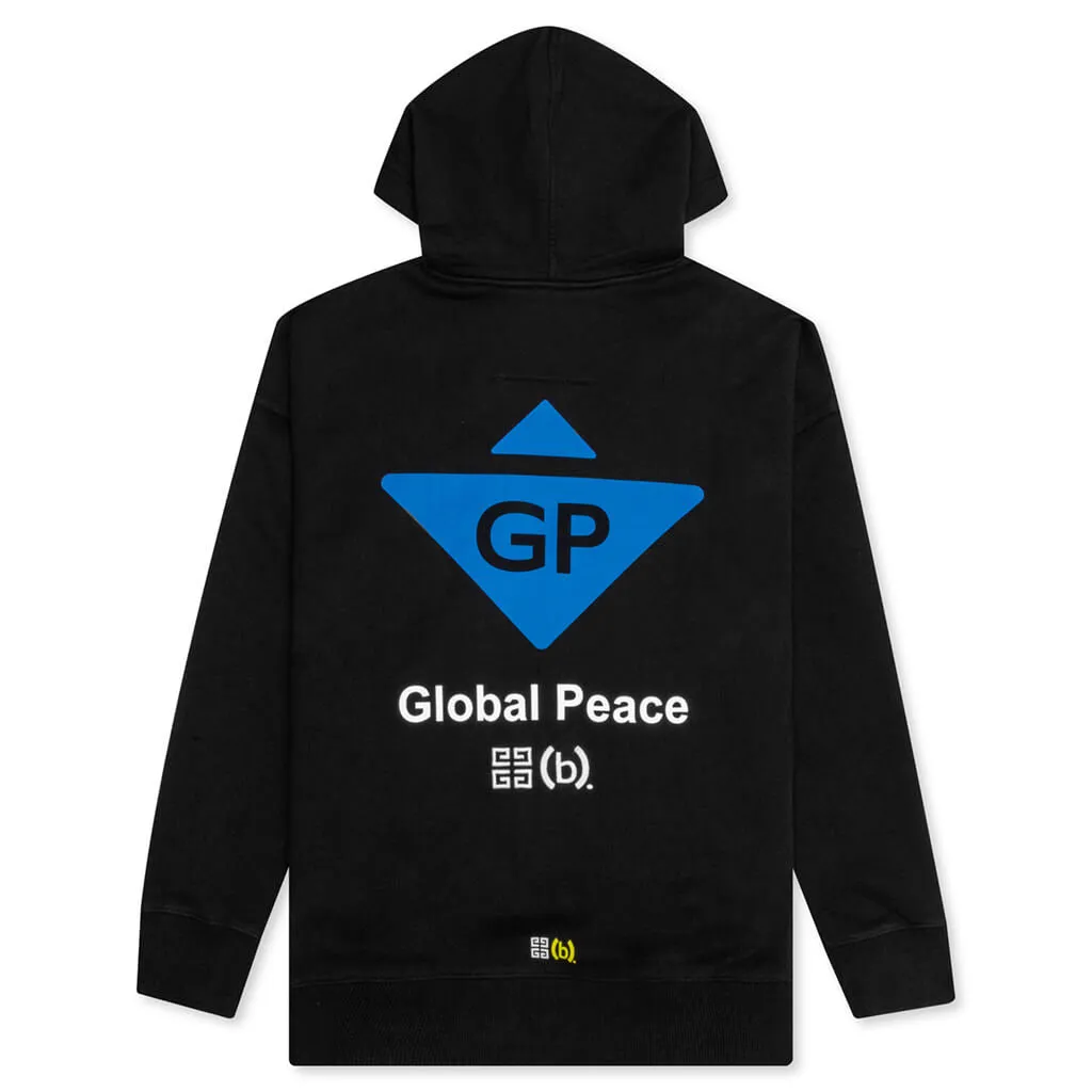 Global Peace Slim Fit Hoodie - Black