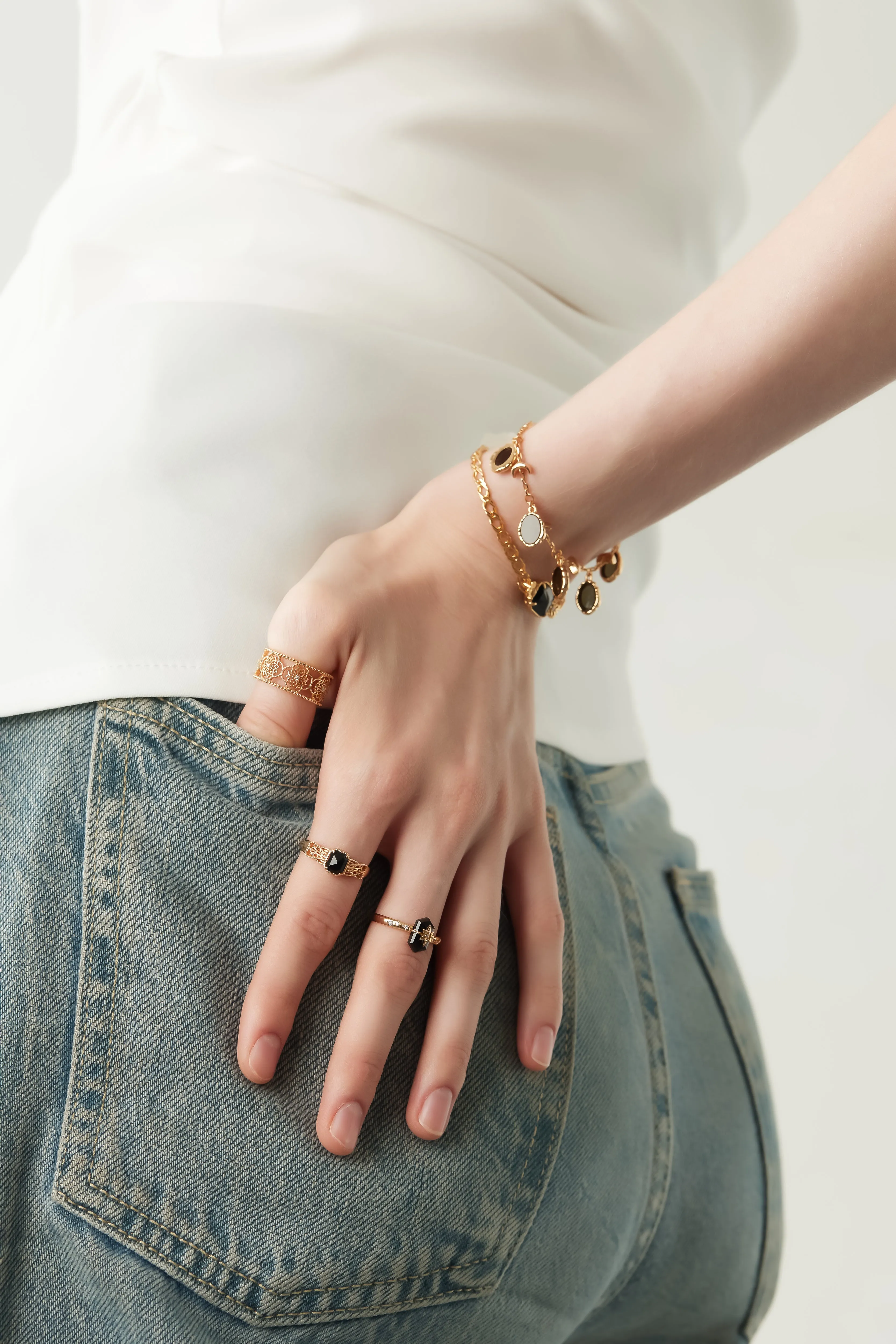 Gold Floral Ring - Chrysanthemum