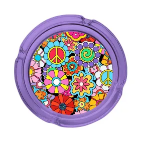 Hippie Flower Glass Ashtray