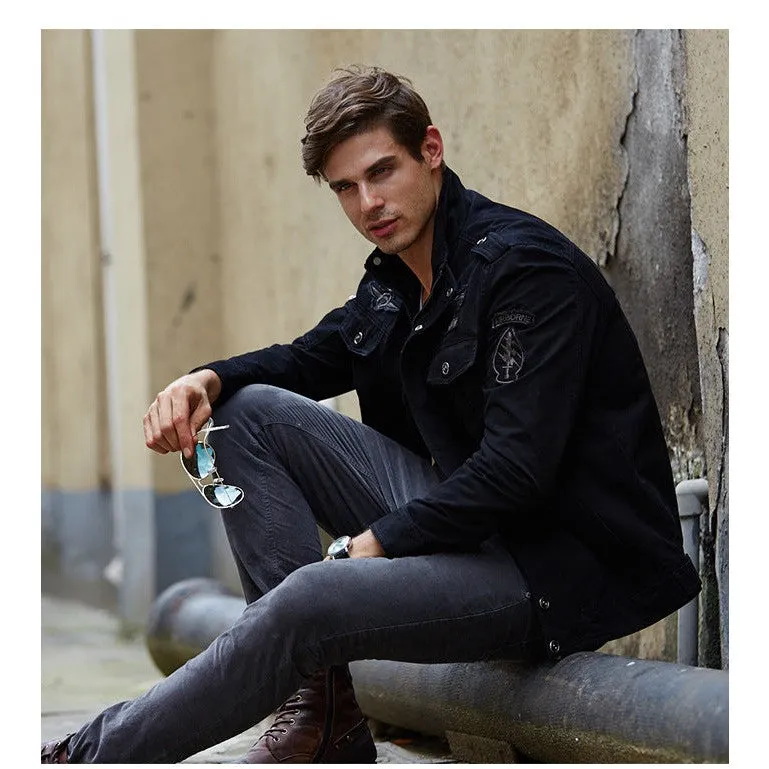 INSOCK-Men's military style casual jacket for autumn & winter.