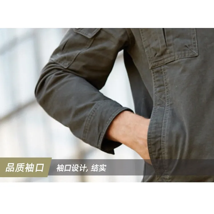 INSOCK-Men's military style casual jacket for autumn & winter.