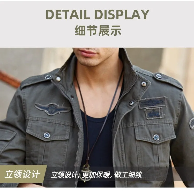 INSOCK-Men's military style casual jacket for autumn & winter.