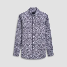 JAMES LONG SLEEVE SHIRT (NAVY)  - BUGATCHI