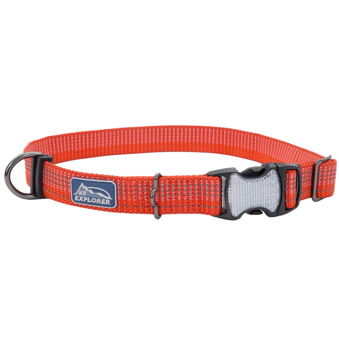 K9 Explorer Brights Reflective Adjustable Dog Collar, Red Small