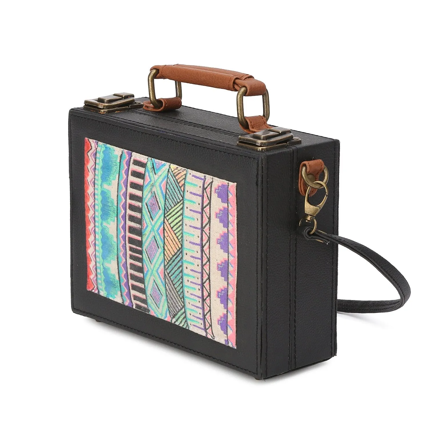 Kaleidoscope Hand-painted women crossbody Sling Bag