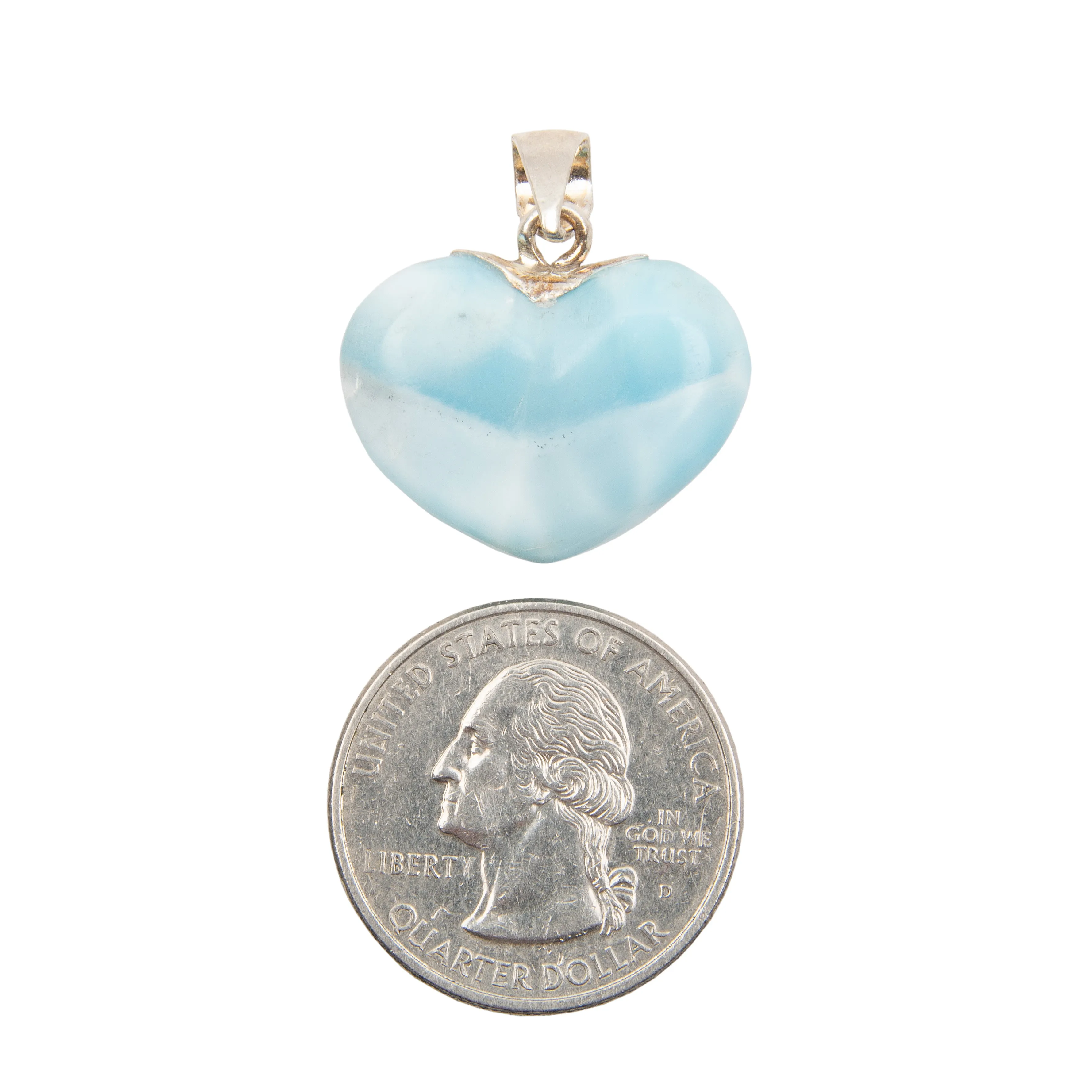 Larimar - Heart Pendant