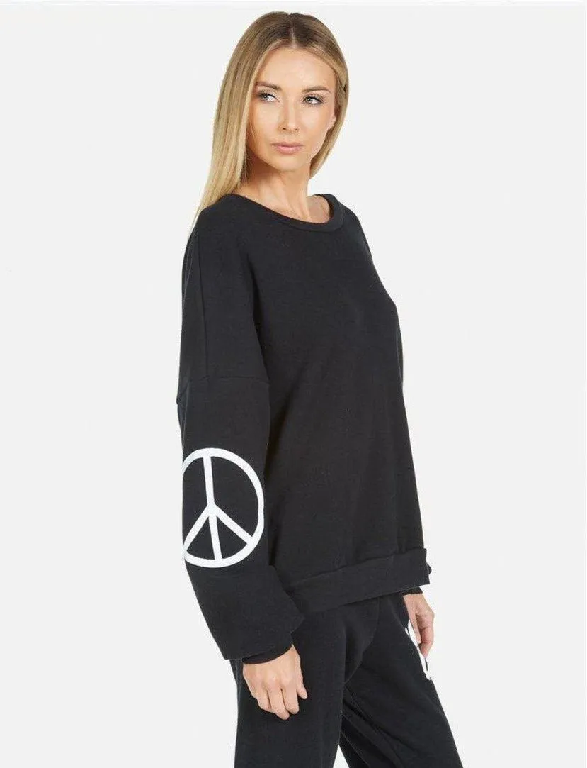 Lauren Moshi Sierra Skull Peace Hand Sweatshirt