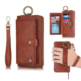 Leather Detachable Magnetic Wallet Case For Galaxy