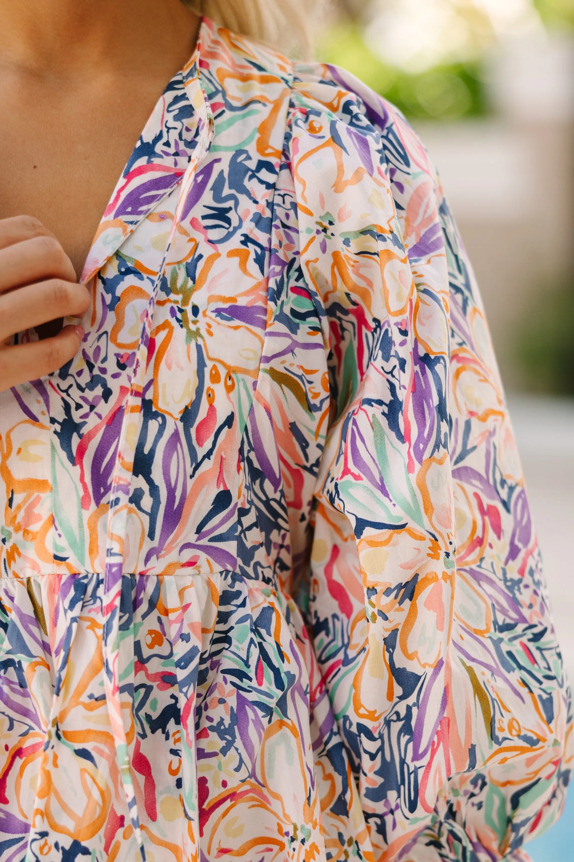 Life's A Dance Orange Floral Midi Dress