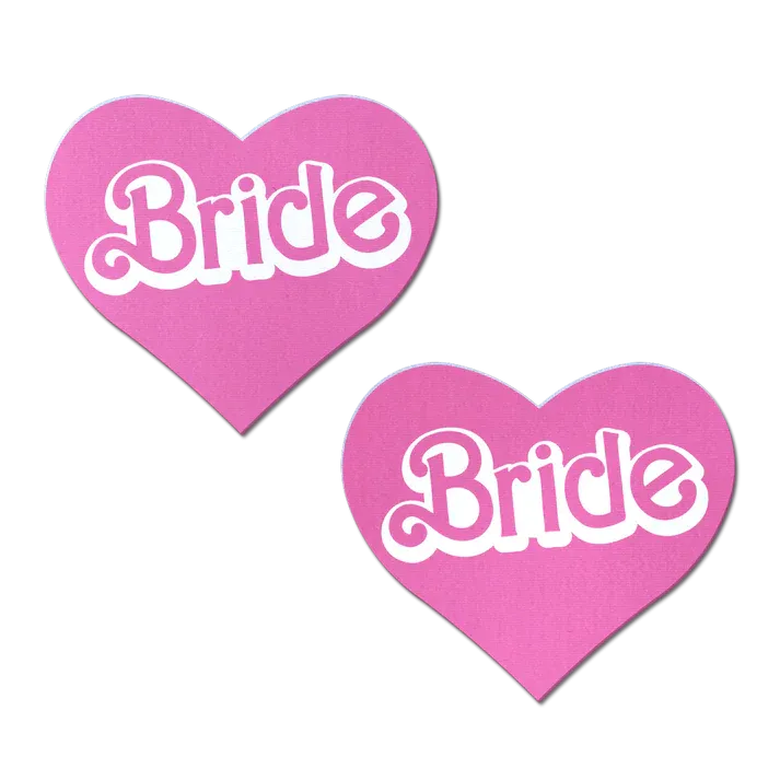 Love: 'Bride' Doll Pasties Pink Iconic Heart Nipple Covers