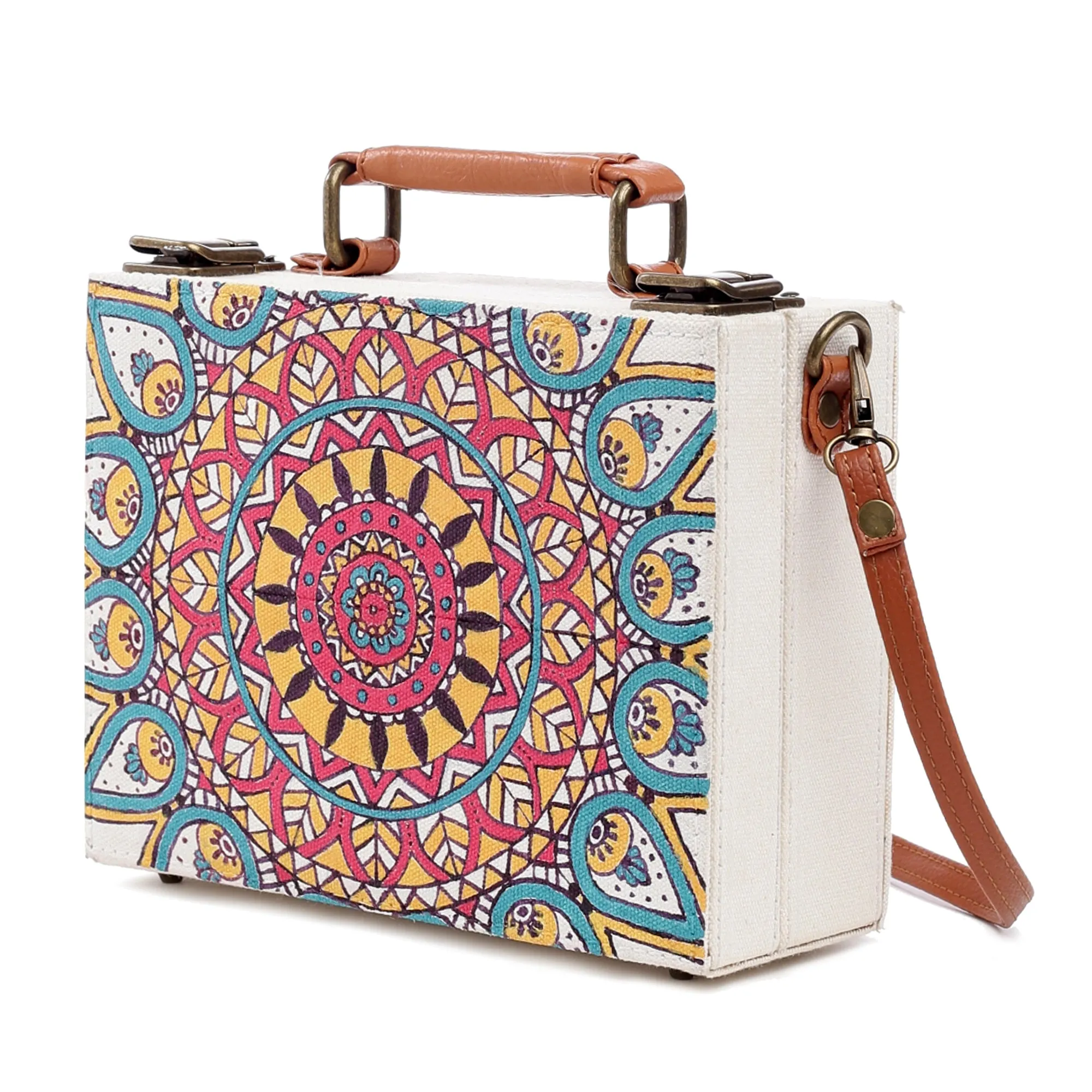 Mandala Hand-Painted Crossbody Sling Bag for women