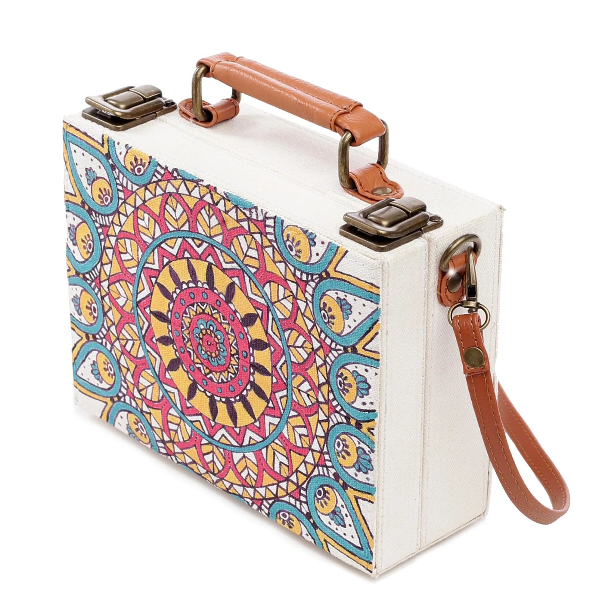 Mandala Hand-Painted Crossbody Sling Bag for women