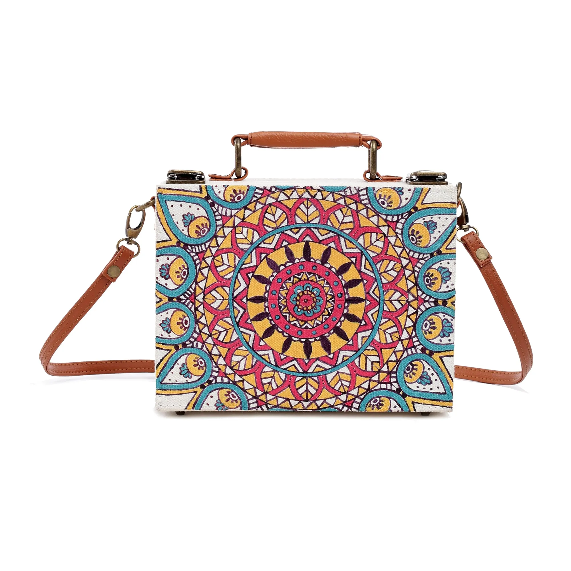 Mandala Hand-Painted Crossbody Sling Bag for women