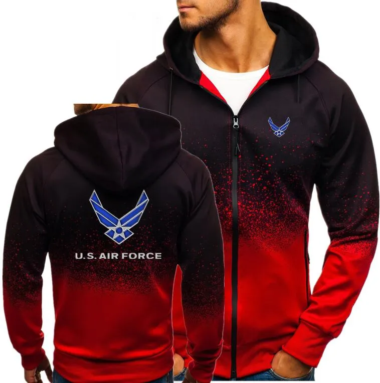 Navy seals Autumn Men Hoodies Zipper Gradient Sweatshirt