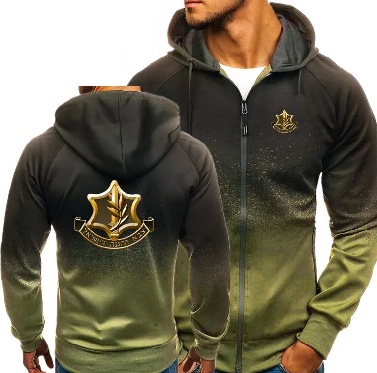 Navy seals Autumn Men Hoodies Zipper Gradient Sweatshirt