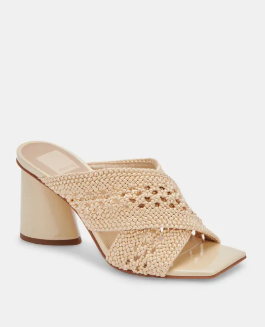 Patch Heels in Vanilla Woven