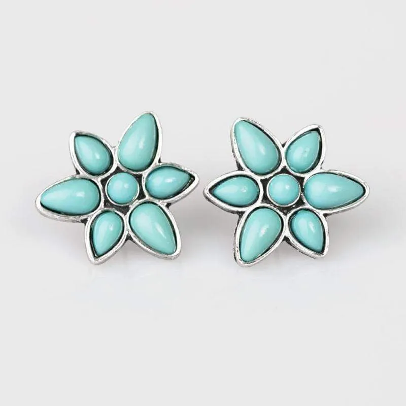 Peace Gardens Blue Post Earrings