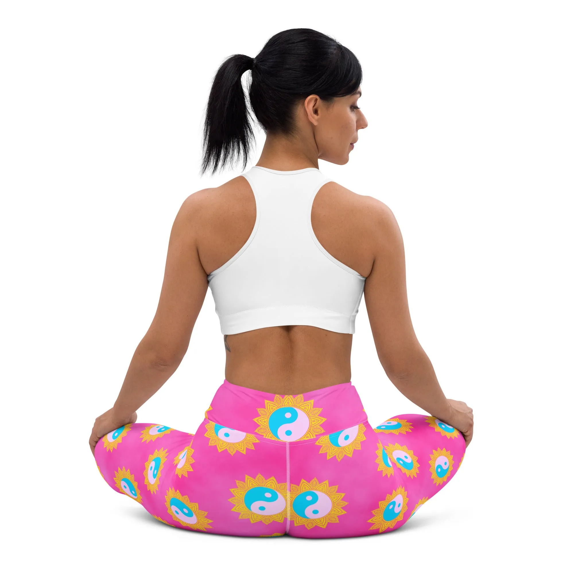 Pink Yin & Yang Yoga Leggings