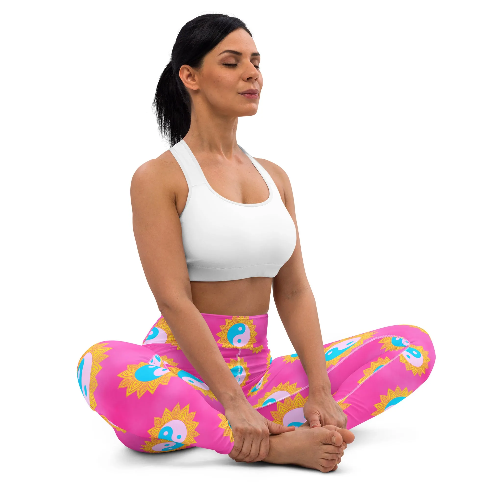 Pink Yin & Yang Yoga Leggings