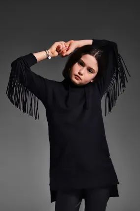 Please Dress with Fringes AB35040G33 3901 black