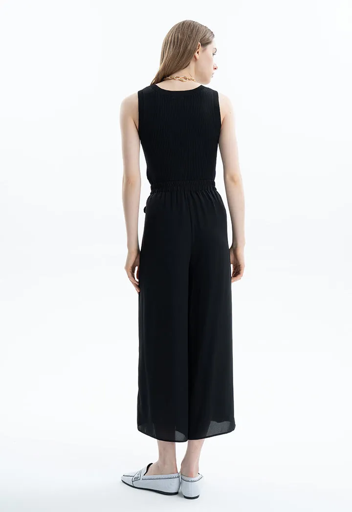 Pleated Wrap Solid Trouser