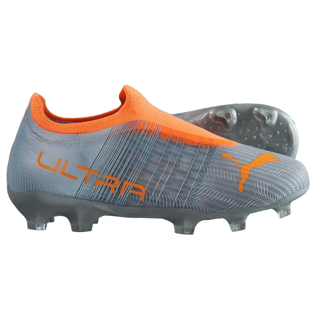 Puma Ultra 3.4 FG/AG JR Silver Kids Football Boots