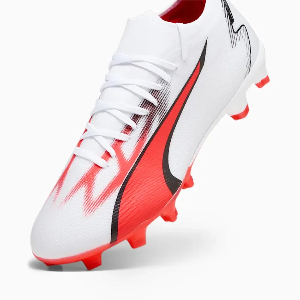 Puma Ultra Match FG/AG Football Boots (White/Black/Fire Orchid)