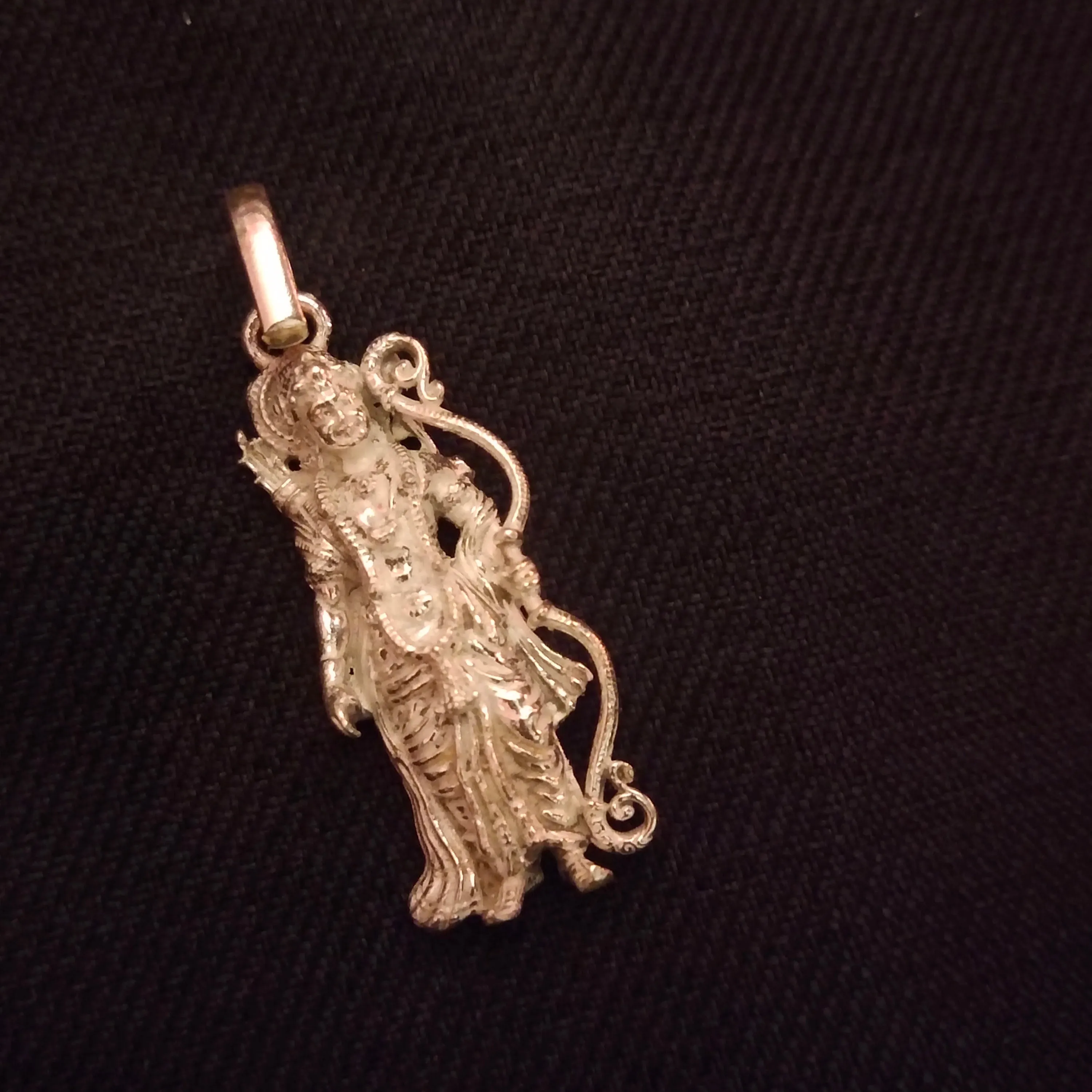 "Shri Ram Ji 925 Silver Pendant: Embracing Divinity with Asp Silver Jewellery 89743567"