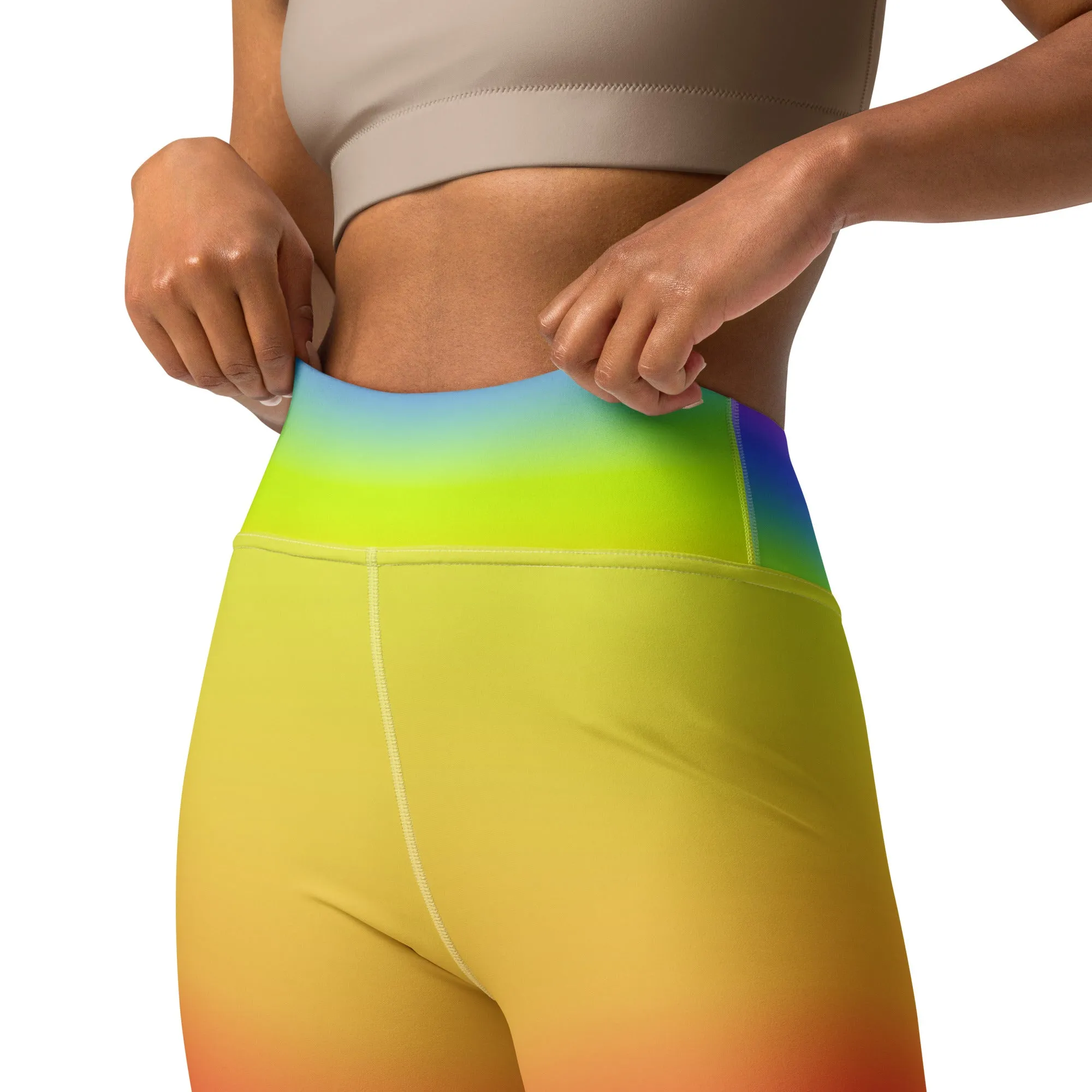 Rainbow Gradient Yoga Leggings