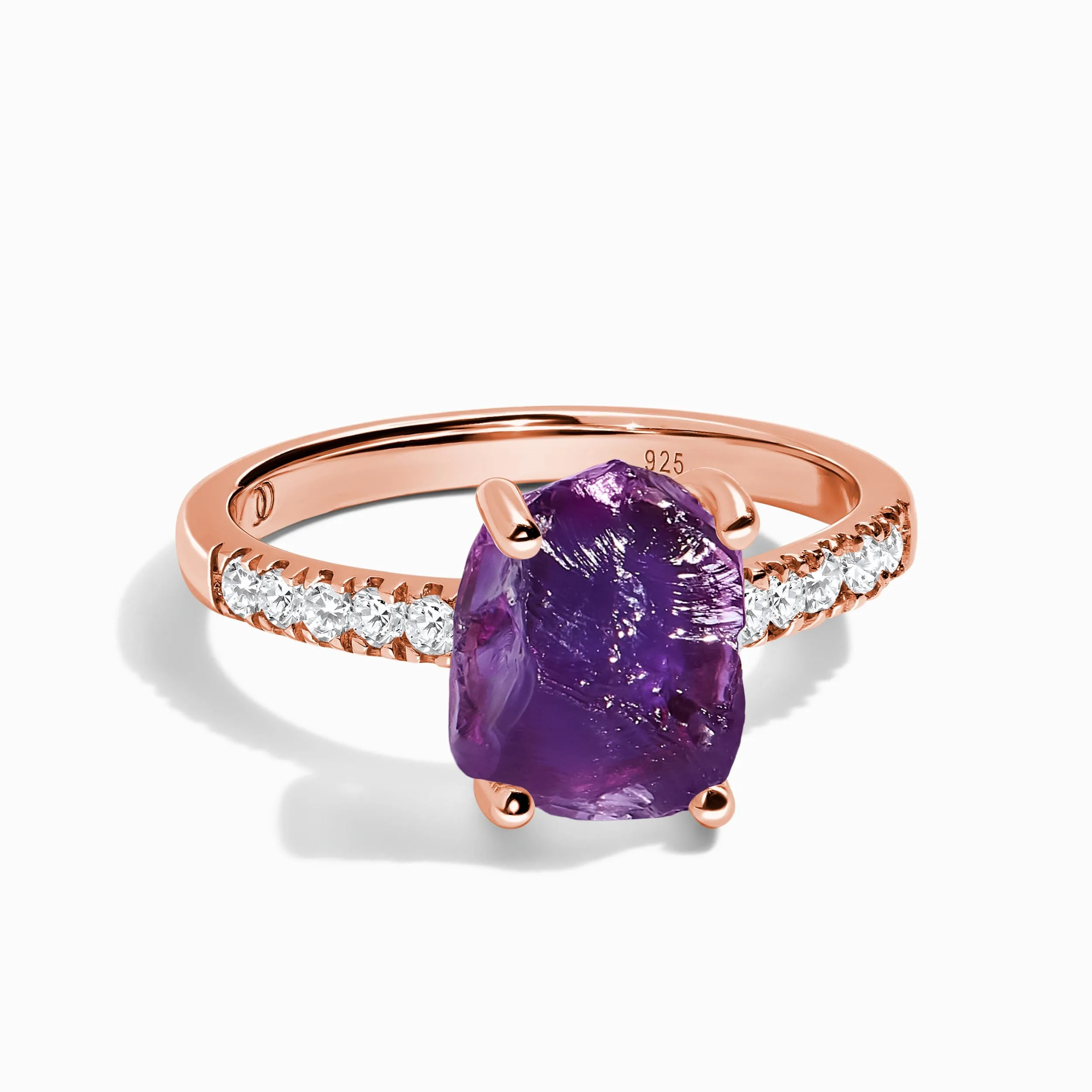 Raw Crystal Ring - Ritzy Amethyst