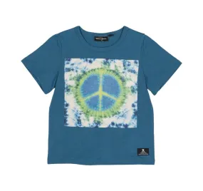 Rock Your Kid PEACE OUT BLUE T-SHIRT