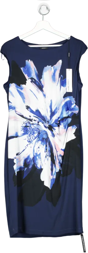 Roman Originals Blue Flower Placement Print Dress UK 18