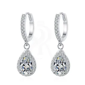 RSE-239 Classic Elegance: Sterling Silver Teardrop Earrings