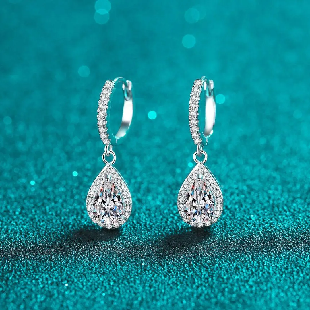 RSE-239 Classic Elegance: Sterling Silver Teardrop Earrings