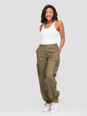 Safari Anga Drawstring Cargo Pants - Hunters Green