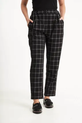 Saloos Checked Straight Leg Trousers