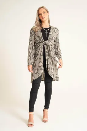 Saloos Soft Leopard Print Cardigan