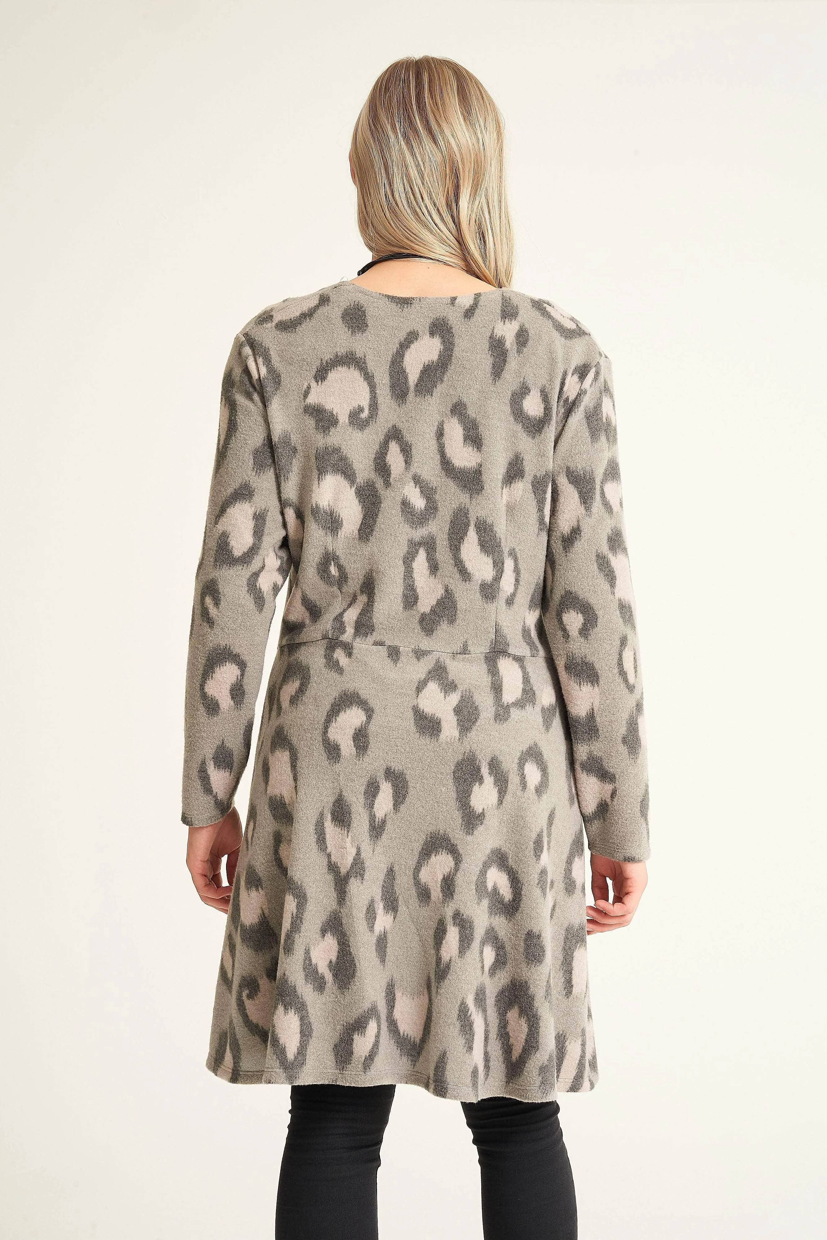 Saloos Soft Leopard Print Cardigan