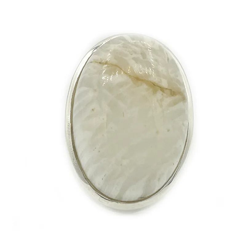 Scolecite Gemstone Silver Ring