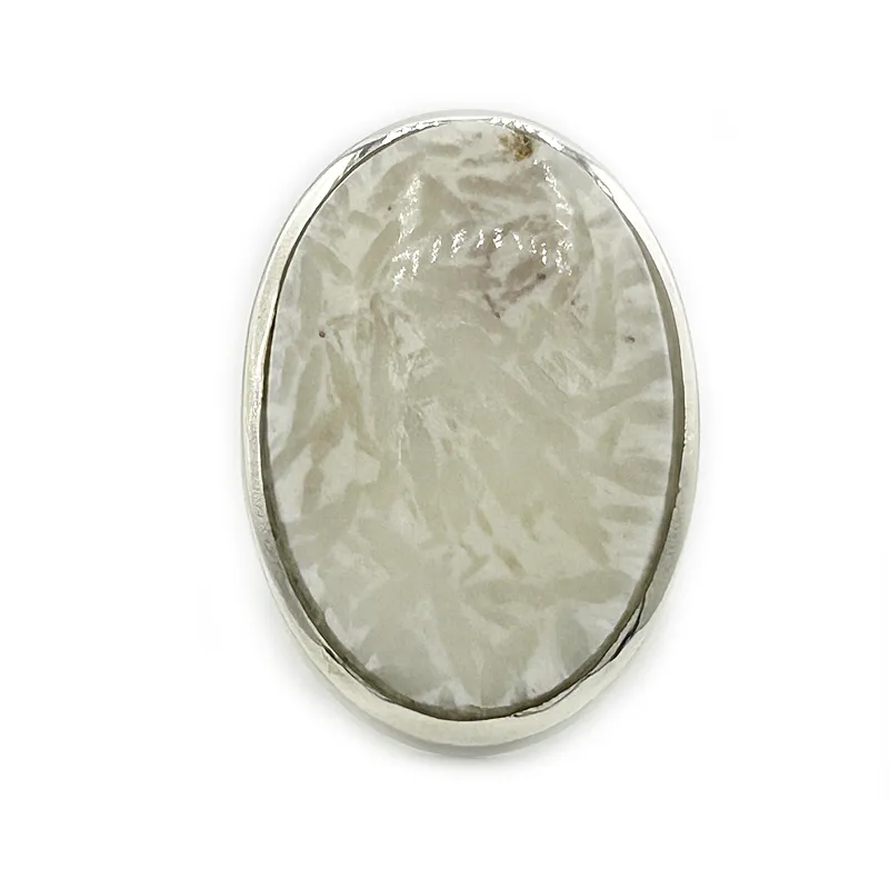 Scolecite Gemstone Silver Ring