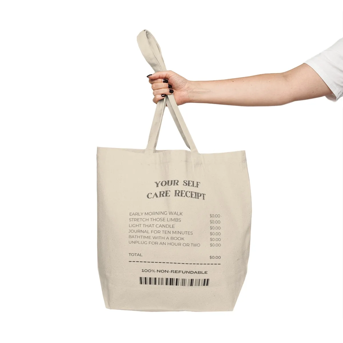 Self Care Receipt Tote Bag