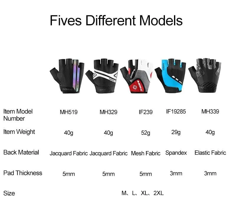 Shockproof GEL Pad Cycling Gloves Half Finger Sport Gloves Men Women Summer Bicycle Gym Fitness Gloves MTB Bike Gloves