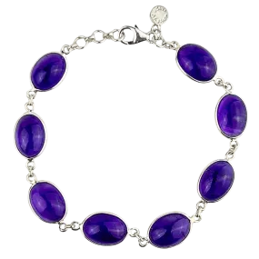 Silver Amethyst Bracelet #276