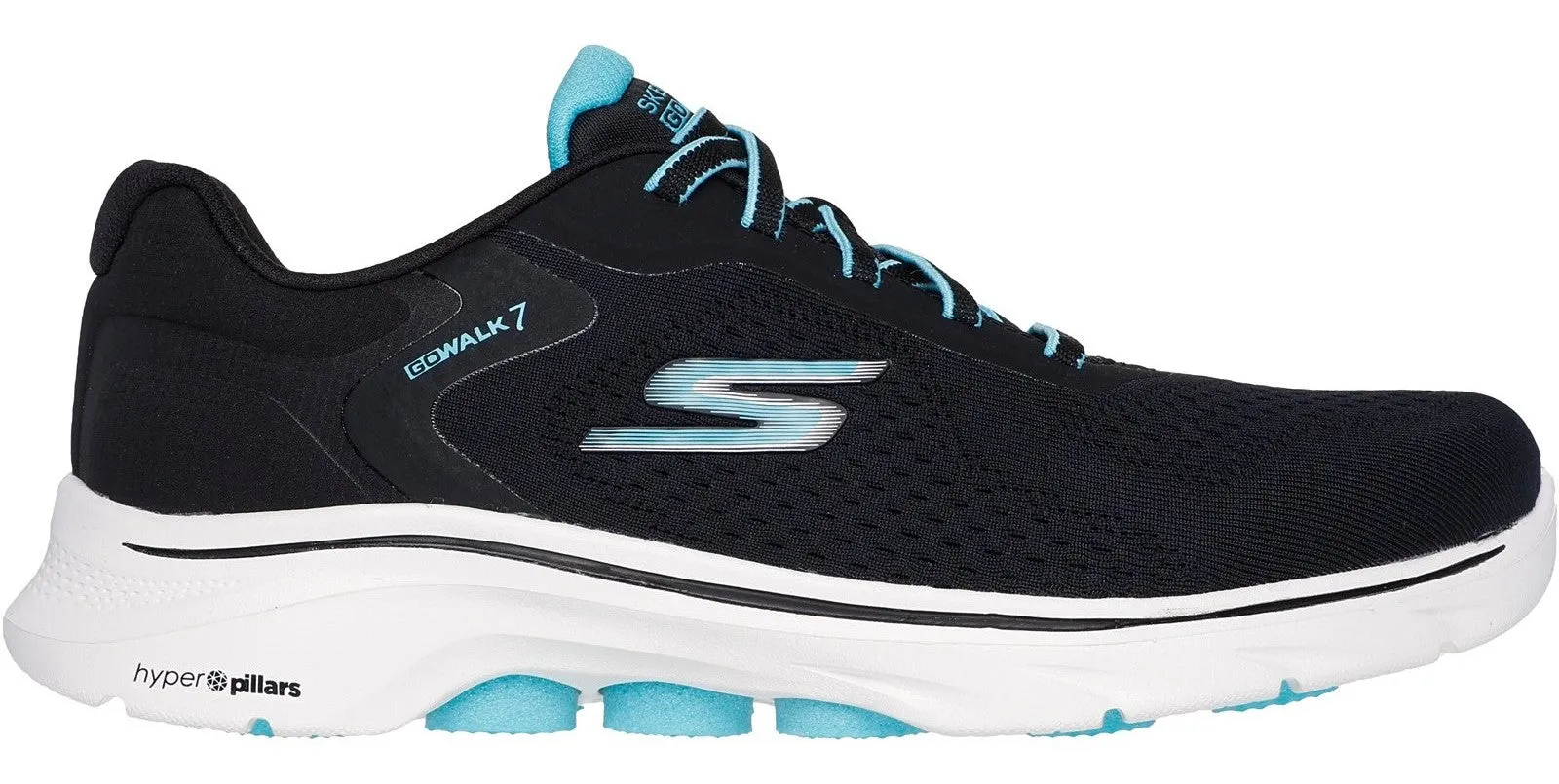 Skechers 125215 GO WALK 7 Cosmic Waves Womens Lace Up Trainer