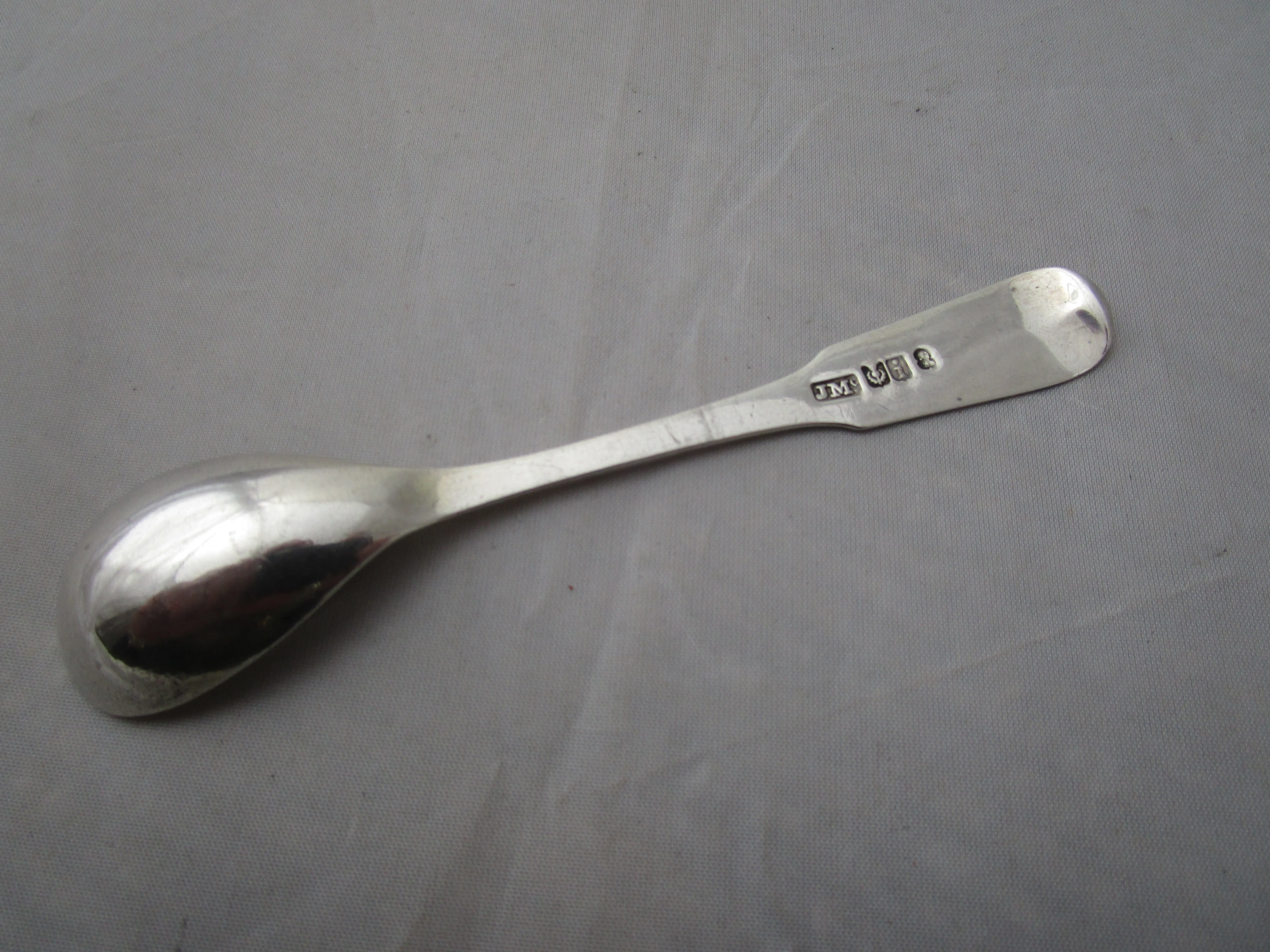 Sterling Silver Condiment Spoon Antique Georgian Edinburgh 1814