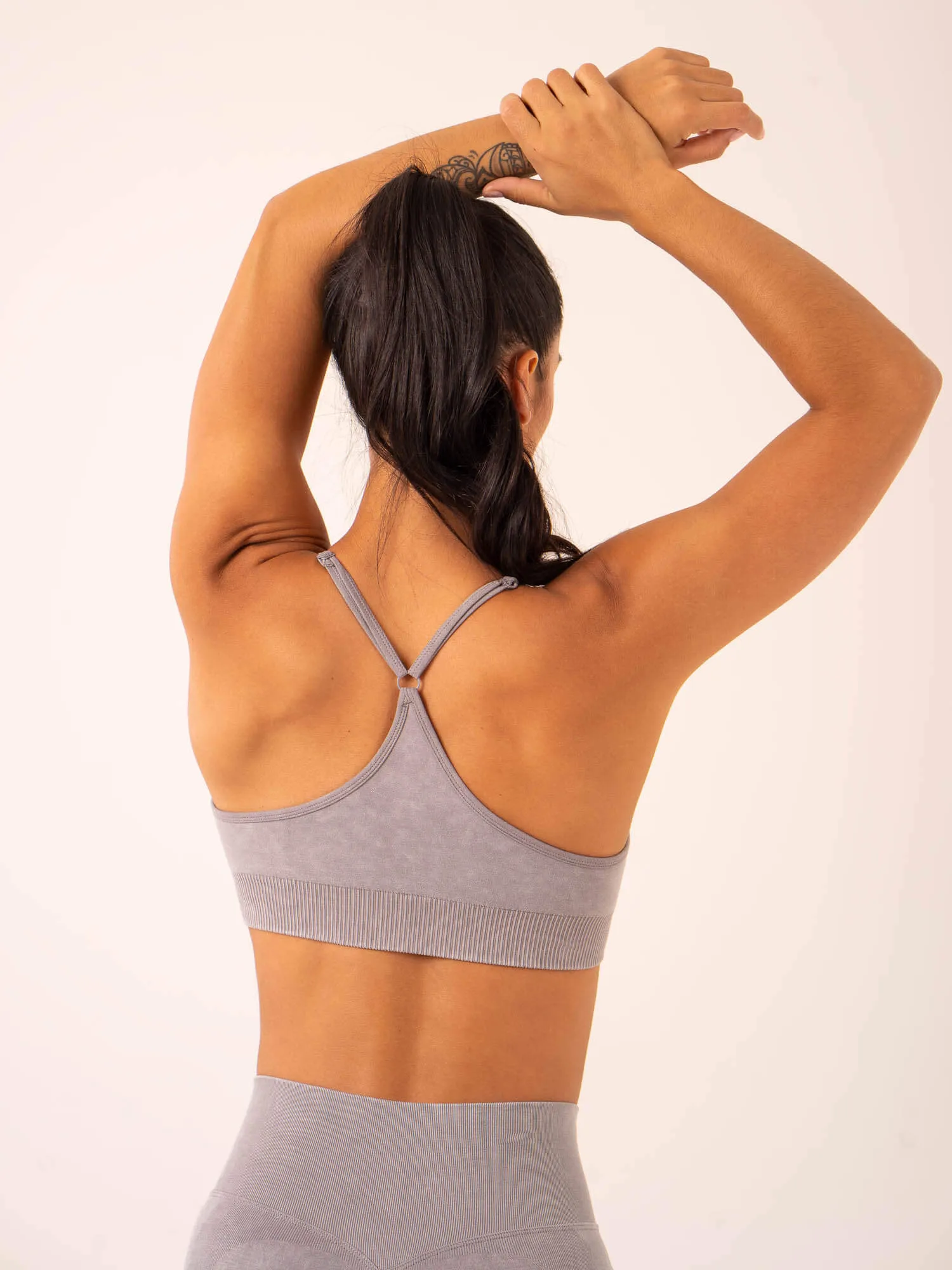 Stonewash Seamless Sports Bra - Grey Stonewash